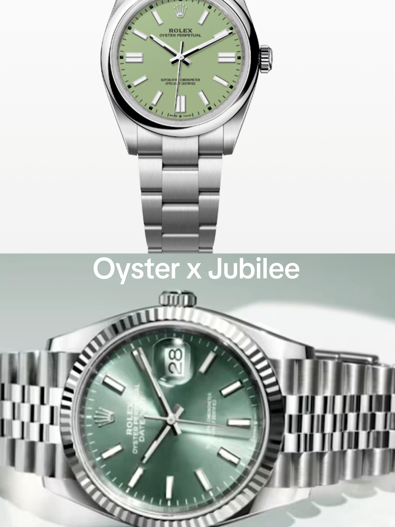 Oyster vs Jubilee: dois ícones da Rolex Se existe uma marca que conseguiu transformar até as pulseiras em símbolos de estilo, essa marca é a Rolex. E duas delas se tornaram lendas: a Oyster e a Jubilee. 👕 Oyster – lançada em 1948, nasceu como uma pulseira robusta, simples e versátil. Seus três elos largos transmitiam força e durabilidade, e logo se tornaram padrão em modelos esportivos como o Submariner, o Explorer e o GMT-Master. Com o tempo, ganhou inovações como o Easylink (para microajustes rápidos) e o Glidelock (que permite expandir a pulseira até 20 mm sem ferramentas, ideal para mergulho). É o equivalente relojoeiro a um jeans: básico, democrático, funciona em qualquer situação. 👔 Jubilee – criada em 1945, foi lançada junto com o Datejust, como parte da celebração dos 40 anos da marca. Composta por cinco elos menores e mais maleáveis, é sinônimo de conforto e elegância. Seu brilho é sutil, mas marcante, combinando perfeitamente com ocasiões sociais e até com looks casuais mais refinados. É o terno sob medida da Rolex: sofisticado sem esforço. 💡 Curiosidades que pouca gente conta: A Oyster foi desenhada com foco em resistência, mas acabou conquistando também os relógios mais formais da linha. A Jubilee, apesar de nascida no mundo social, ganhou espaço em modelos esportivos — como o GMT-Master “Pepsi”, que muitos colecionadores consideram a combinação perfeita. Ambas as pulseiras são produzidas em aço Oystersteel, Rolesor (aço + ouro) ou ouro maciço, reforçando a versatilidade de estilos e preços. Em termos de percepção, colecionadores veem a Oyster como “ferramenta” e a Jubilee como “luxo”. No fim, nenhuma é “melhor” que a outra. Cada uma carrega um propósito, uma história e um estilo próprio. Qual seria a sua escolha?  @Granada y Campana @LojaMytime @Anderson.Zampiere  #watch #watchtok #watchlovers #relogio #modamasculina 
