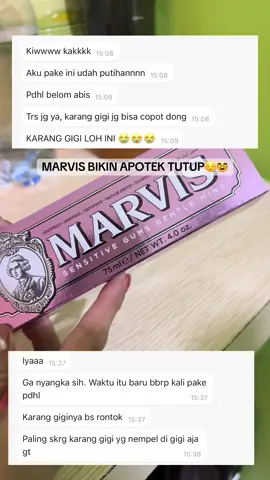 Ga usah coba deh, kasihan tar dokter gigi tutup 🤣🤣🤣😂 #marviswhitening #marvisnikitawilly #marvisori 