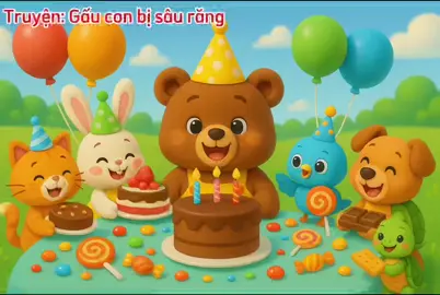 Truyện: Gấu con bị sâu răng Cô nào cần truyện thì vào nhóm lấy nha #gvmn #giaovien #xuhuong #giaovienmamnon #AI 