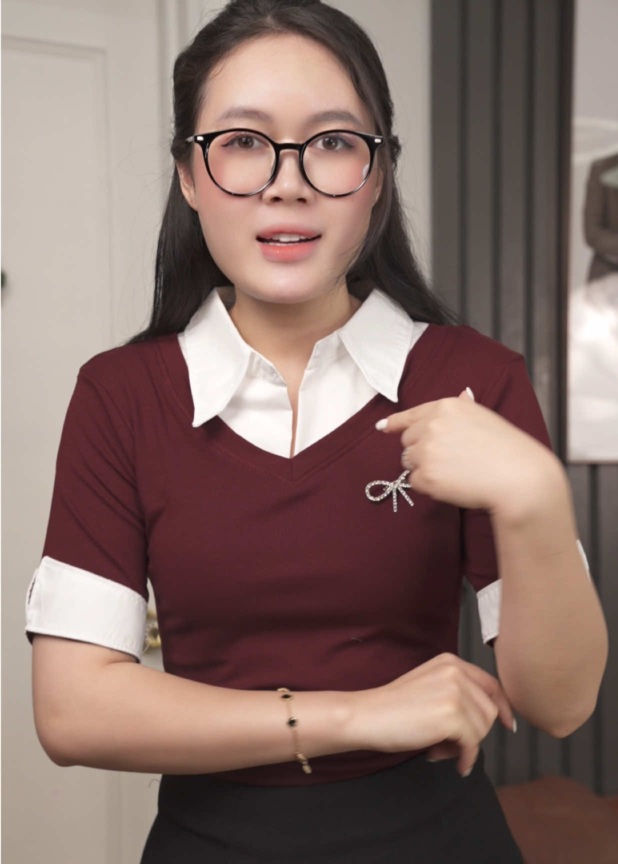 Thun phối sơmi lịch sự mà nó sang gì đâu ý luôn ce ơi #aothunsomi #thoitrangnu #macdep 