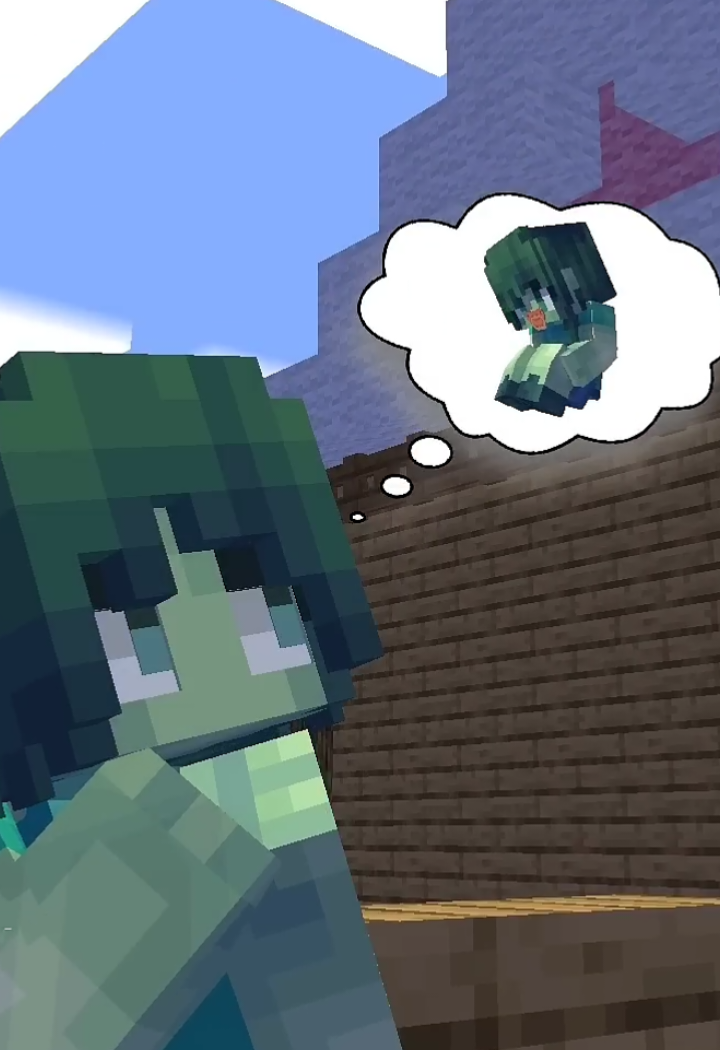 Zombie Girl Learns About Love - minecraft animation #Minecraft #minecraftanimation #alexsigiar #fyp #shorts 