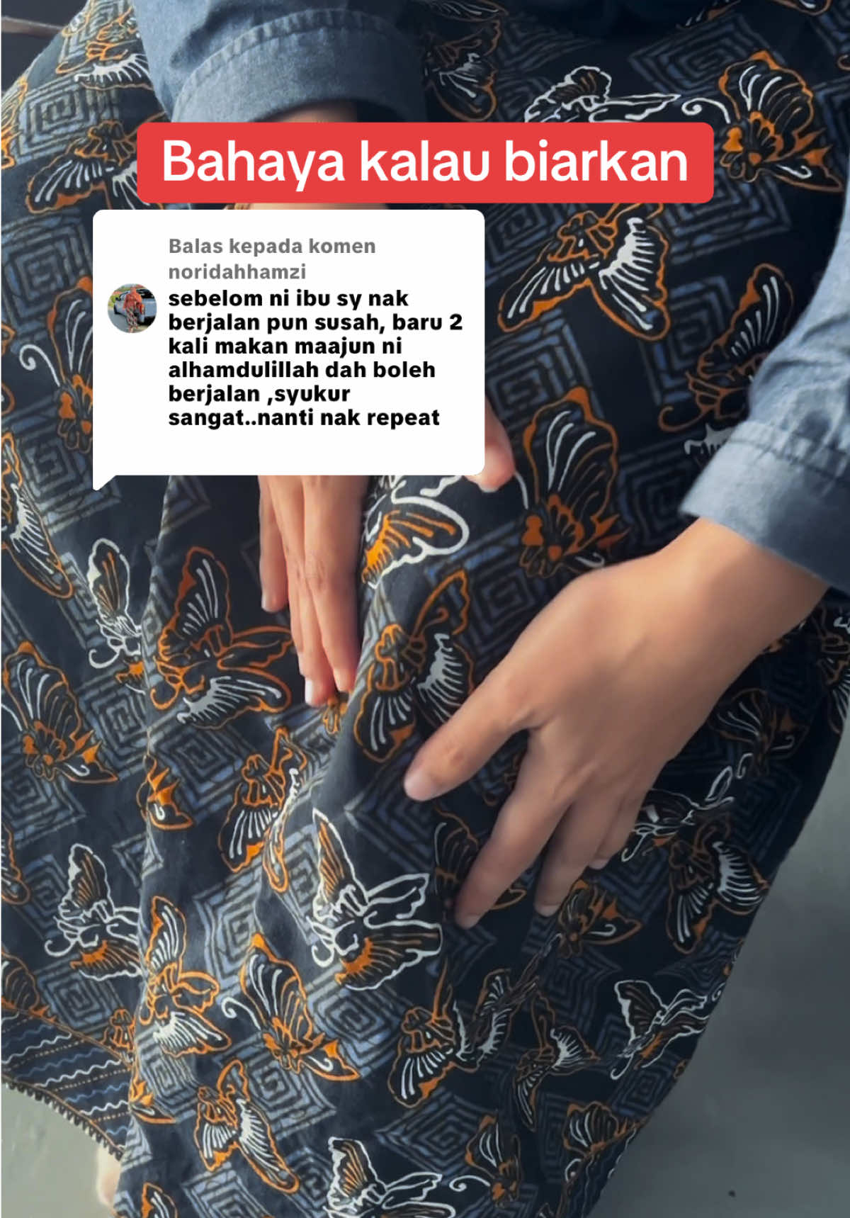 Membalas kepada @noridahhamzi Bahaya kalau biarkan sakit lutut terus menyerang.. #maajunsarraf #maajunsarrafwarisannusantara #sakitlutut #flashsale 