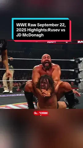 WWE Raw September 22, 2025 Highlights:Rusev vs JD McDonagh#WWE #wweraw #wrestling #rusev #dominikmysteriowwe 