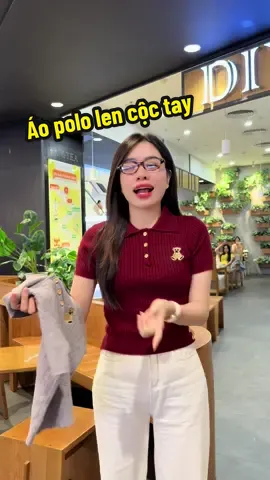 Áo polo len cộc tay thêu gấu #hienkimcuong #xuhuong #aopolo #aopololen 