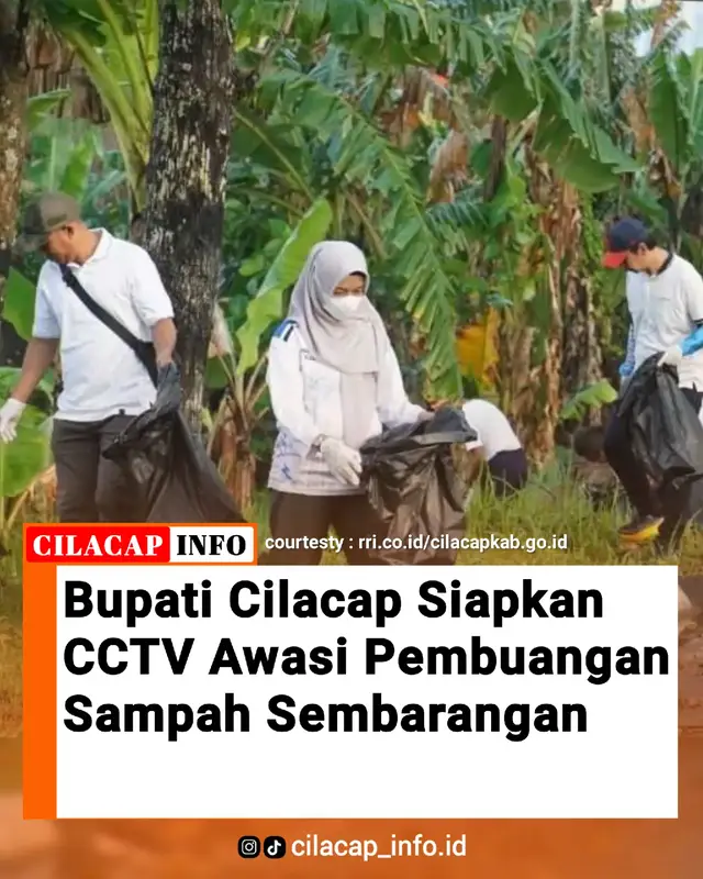 Dengan kombinasi gerakan bersama masyarakat, optimalisasi fasilitas, dan pengawasan ketat lewat CCTV, Pemkab Cilacap berharap persoalan sampah liar bisa ditekan sekaligus menciptakan lingkungan yang lebih bersih dan sehat. Gimana pendapat kalian frend...? Baca selengkapnya : https://rri.co.id/purwokerto/daerah/1849299/bupati-cilacap-siapkan-cctv-awasi-pembuangan-sampah-sembarangan 'source : rri.co.id #cilacapinfo #cilacapinfoid #cilacap #radiorepublikindonesia 