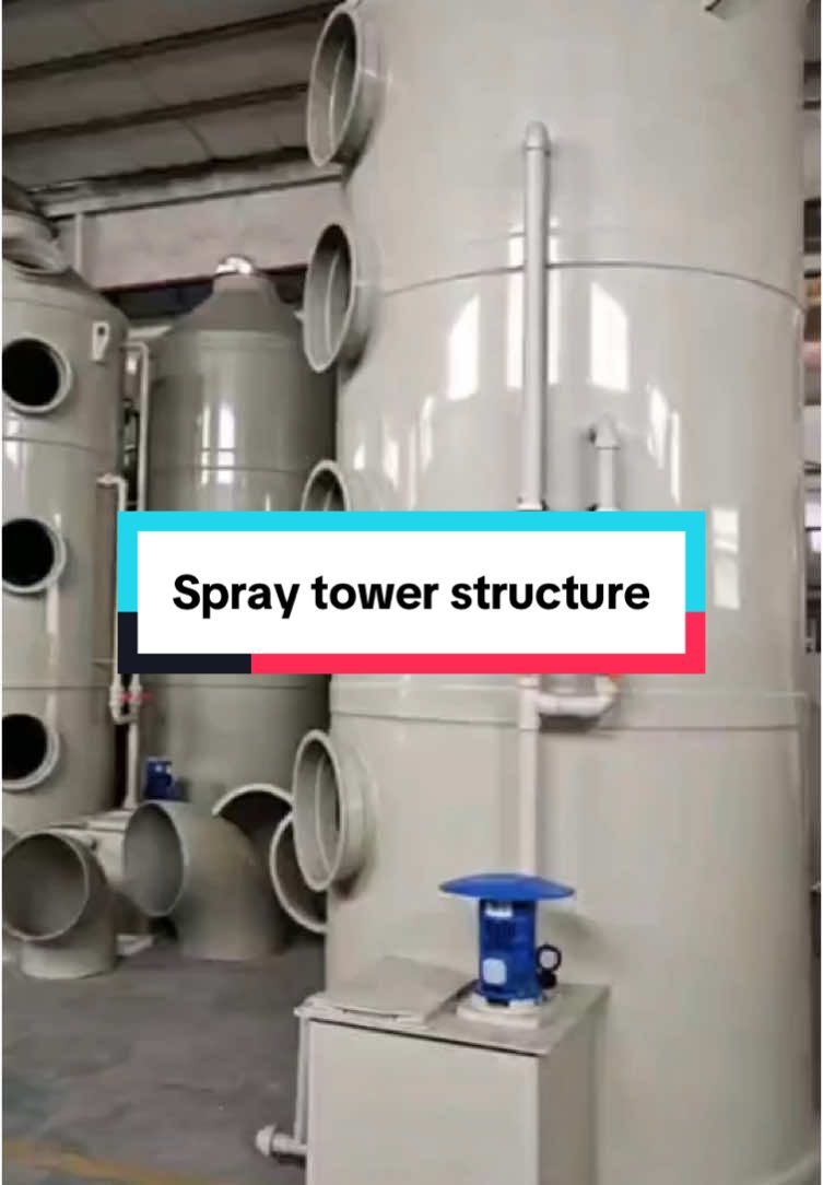 Internal principle of spray tower structure#equipment #wastegastreatment 