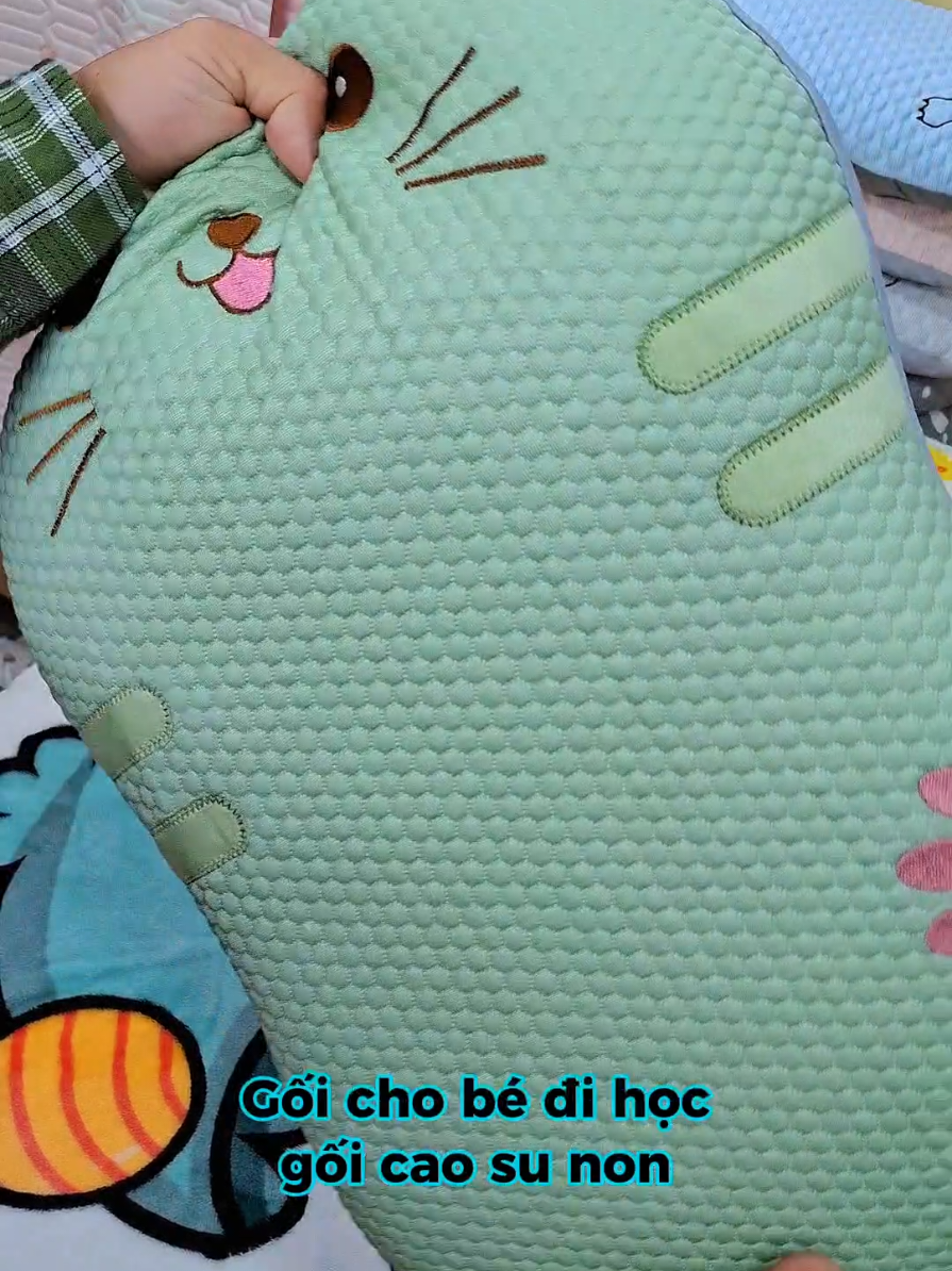 Gối Cao Su Non Trẻ Em Gối Cho Bé Đi Học #goibanglanhtreem #goidieuhoachobe #bishopreview #mevabe #review 