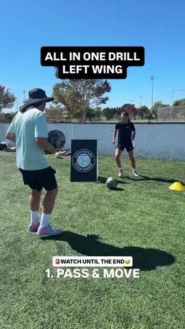 All-In-One Drill for Left Wing ⚽️ Game-like. Intense. Position-specific. 🎯Working on: ⚡️First touch 🏃‍♂️Speed & agility 🌀Dribbling under pressure 🤝 Passing & movement 🥅 Finishing 🛡️ 1v1 defending & attacking #Soccer #soccertraining #wing #wingback 