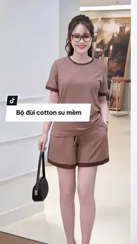 Bộ đùi cổ tròn tay ngắn, chất thun cotton su mềm, có đủ size ạ #bodomacnha #bodococtay #hodonu #bomacnhanu #xuhuong 