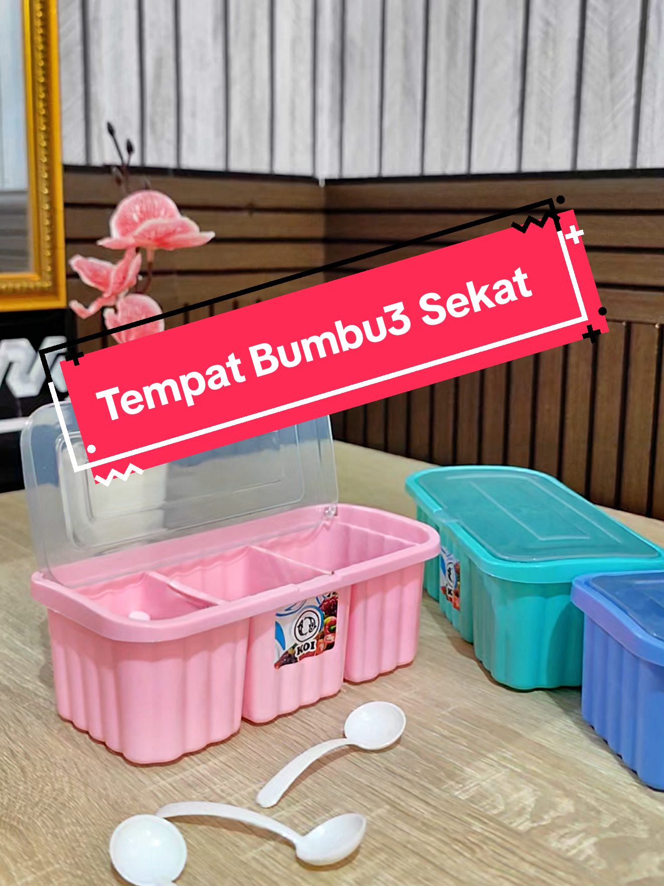 Tempat Bumbu 3 Sekat #tempatbumbu #tempatgaram #tempatbumbudapur 