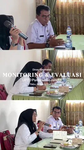 Monitoring dan Evaluasi (MONEV) UPTD Puskesmas Jangka oleh Dinas Kesehatan Bireuen Bidang Kesehatan Masyarakat.  Rabu, 24 September 2025 Monitoring dan Evaluasi (MONEV) adalah kegiatan rutin yang bertujuan untuk mengawasi, menilai, dan memastikan bahwa program dan pelayanan kesehatan yang diselenggarakan Puskesmas Jangka berjalan sesuai rencana, prosedur, dan target, serta mengidentifikasi masalah dan hambatan untuk memberikan rekomendasi perbaikan.  Proses kegiatan MONEV melibatkan program kesehatan ibu dan anak, gizi, balita, imunisasi serta program lainnya. Salam Sehat, Puskesmas Jangka #monev #dinkes #puskesmasjangka #bireuen #fyp