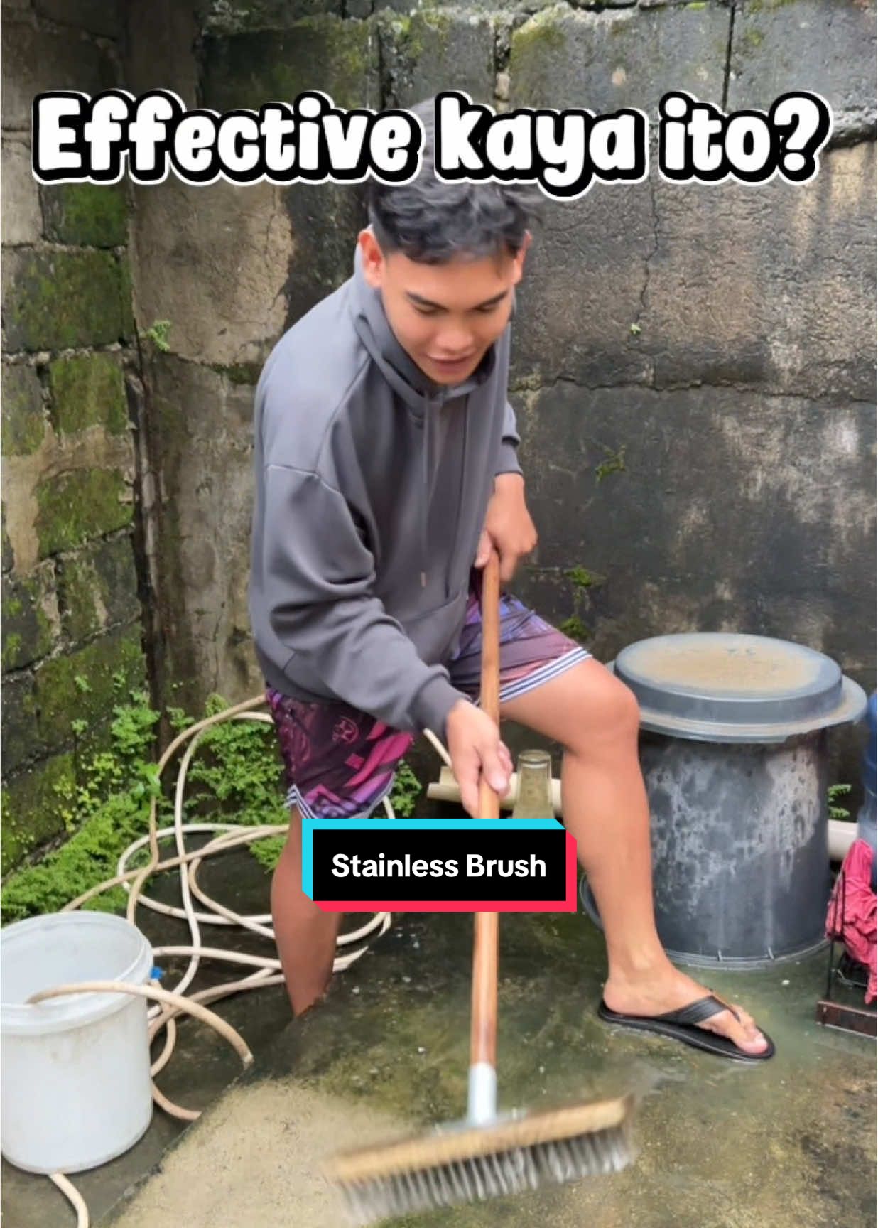 Walang duda legit nga mga boss, remove lahat ng lumot❤️ #stainlesssteel #steel #brush #floorscrub #floorbrush 