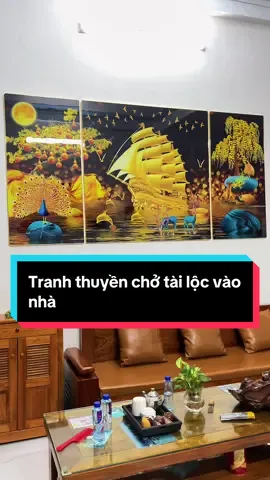 Thuyền chở tài lộc 🥰#tranhtrangguong #xuhuong #tranhdecor #decor #tiktokshop 