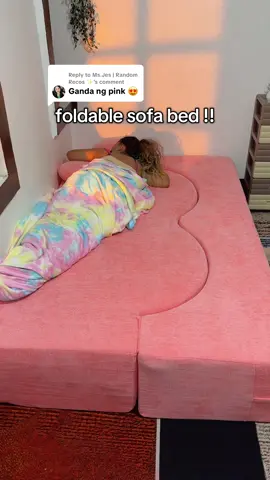 Replying to @Ms.Jes | Random Recos ✨ super ganda ,worth it ang pag bili may sofa kana may bed kapa !!#sofabed #dreame #dreamesofabed #foldablesofabed #foam 