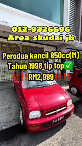 Perodua kancil 850cc manual 1998 Harga cash RM2999 Kedai area skudai jb Minat sila contact 012-9326696 tq #skudai #usedcar #keretamurah #usedcarsforsale #jbusedcar 