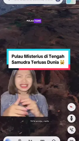 Pulau misterius 🙀🙀🙀 kalo diwjibin tinggal berdua, kalian bakal ngajak siapa? #peta #serunyabelajar #googleearth #pulauterpencil #geografi 