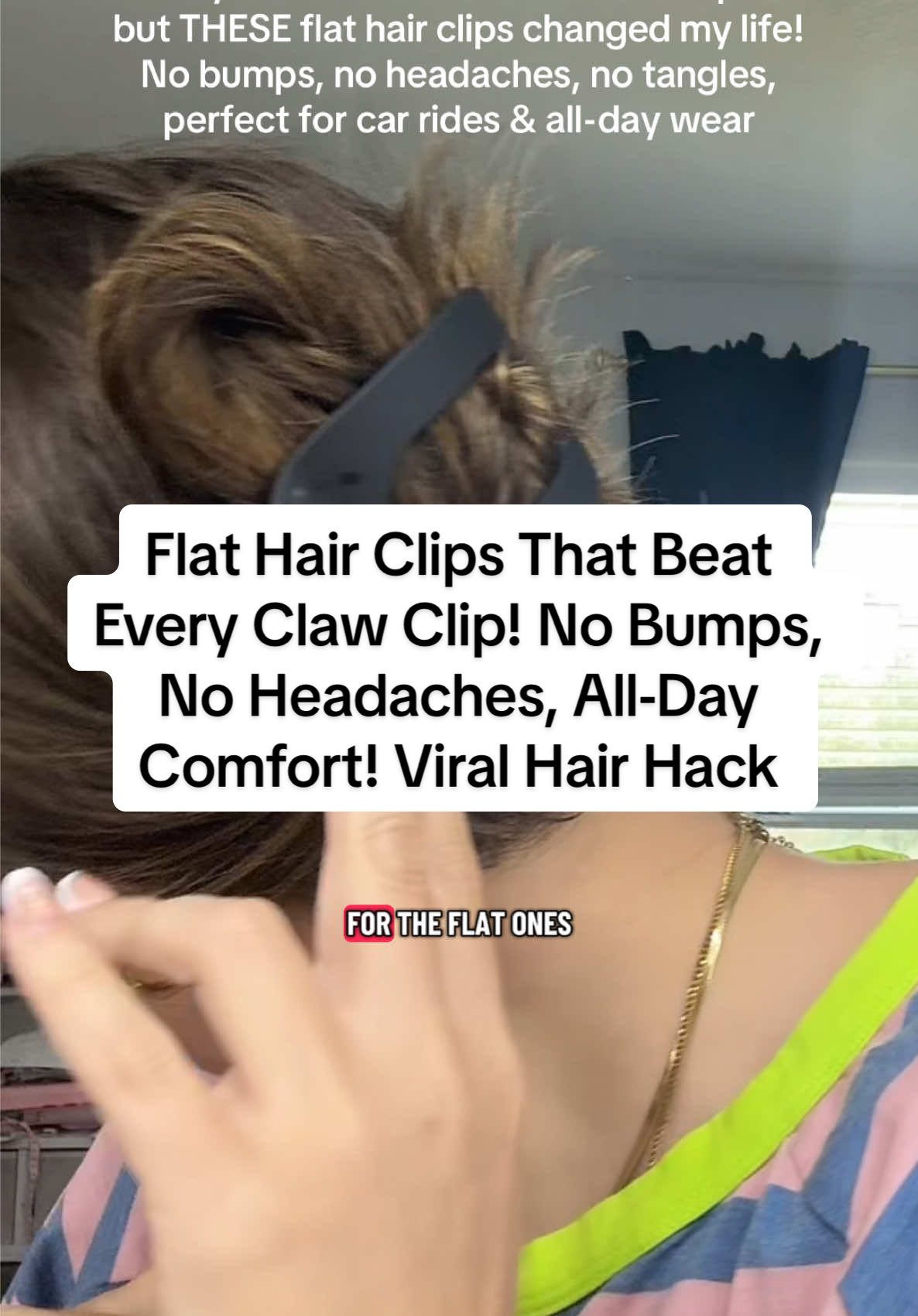 STOP the claw clip headaches! 🤯 These flat hair clips sit flush to your head, no car seat bumps, no pulling, no tangles. Perfect for moms, commuters, & anyone who wants comfortable hair all day. Would you switch to these? 👇 #FlatHairClip #NoBumpHairClip #HairHack #TikTokMadeMeBuyIt #viralfinds 