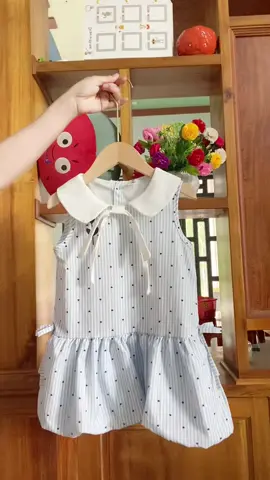 Đầm cổ sen dáng bí xinh cho bé#thoitrangtreem #quanaotreem #vayxinhchobe #quanaobegai #xuhuong 