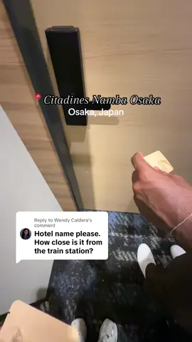 Replying to @Wendy Caldera it was a 7min walk from the train station and about a 14min walk from Dontonbori street.  #osakatravel #osakajapan #japantravel #japanhotels #osakahotel 