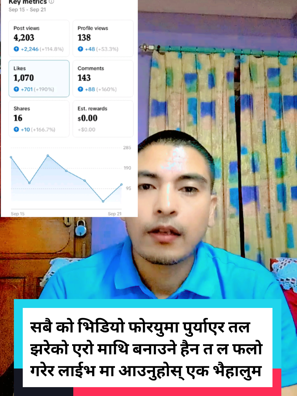 #creatorsearchinsights video Lai foryou maa puryayera ero sabai Mathi banaune Haina ta Sathi ho #fyp #viralvideo #foryoupage #unfreezemyacount 