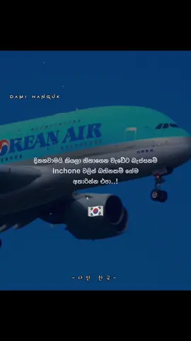 Inchone වලින් බහිනවා නේද..✈️ 🇰🇷 #koreanvideo #fouryou #fouryoupage #fypシ゚ #trending 