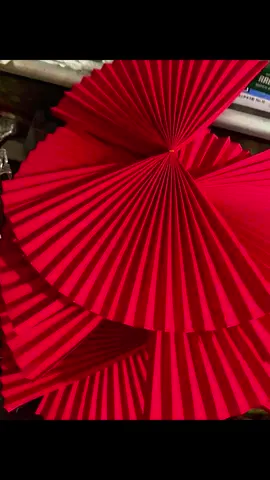 Giấy Gấp Quạt Trang Trí Tết có nếp gấp #giaygapquat #giaygap #phukientrangtritet #phukientrangtri #settrangtritet 