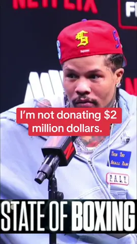 Gervonta Davis says he ain’t donating $2 million dollars. #boxing #jakepaul #gervontadavis #boxingfans #netflix 