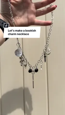 Charm necklaces have me in a choke hold. @Michaels Stores had everything I needed 🤩 #charmnecklace #homemadejewelry #jewelery #bookishjewelry  