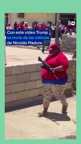 El presidente estadounidense lanzó un mensaje sarcástico en su red social Truth Social, dijo que la milicia venezolana parecía 