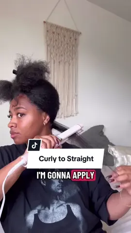 Curly to Straight 👇🏾 Products Used… ✨ @T3 Micro curling straightener  ✨ @Mane by Jen Atkin heat protectant spray  ✨ @CÉCRED hair oil ✨ @UNITE Hair argan oil  #curlytostraight #curlyhairroutine #naturalhairstyles #straightener 