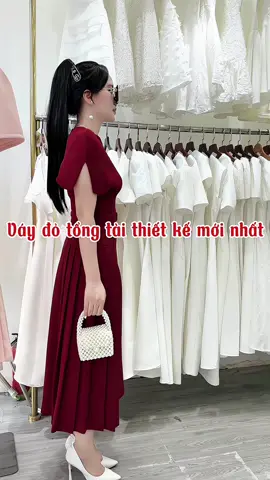 Váy đỏ tổng tài thiết kế mới nhất 🥰 #hoaithumin #vayditiec #vaythietke #vayxinh #shopbanvaydep               
