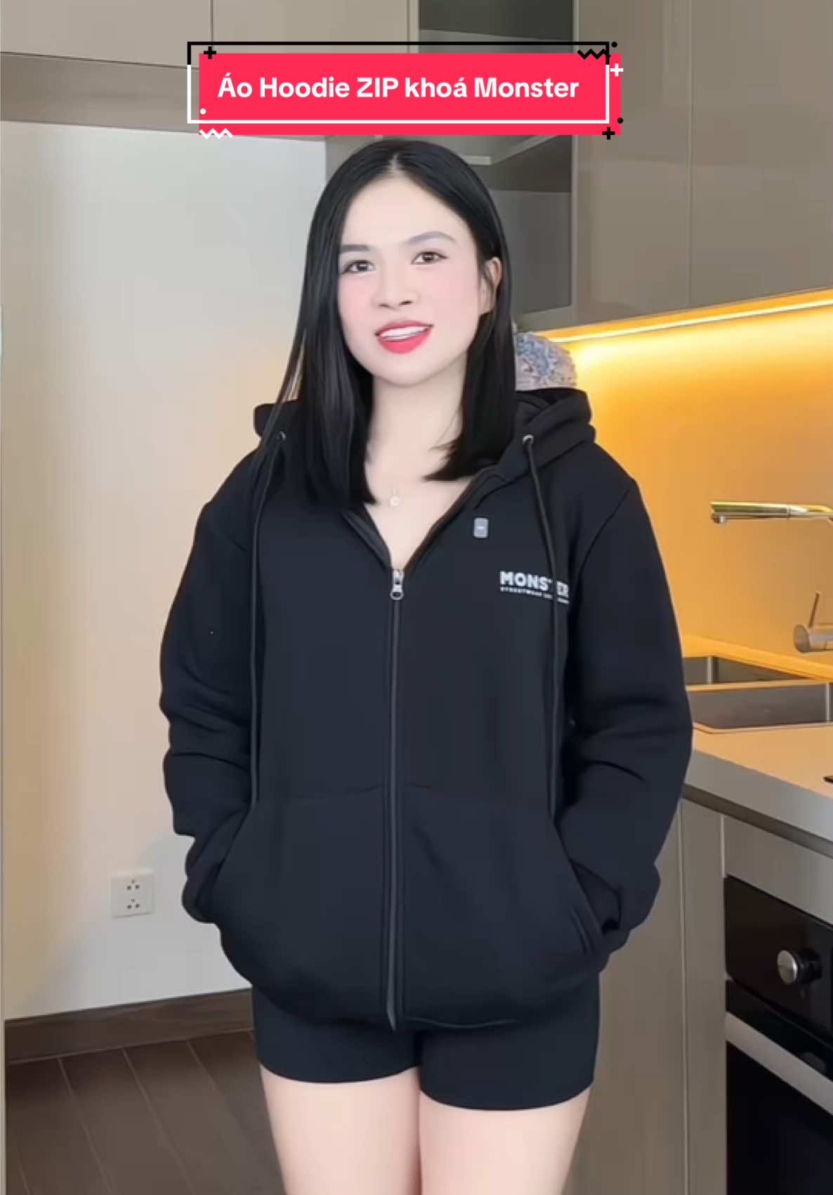 Áo Hoodie ZIP khoá Monster