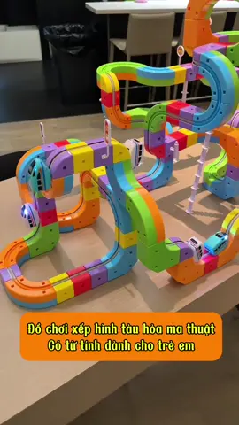 Đồ chơi xếp hình từ tính Đoàn tàu ma thuật dành cho trẻ em. Kích thích sự thông minh, sáng tạo của trẻ. #dochoitreem #dochoichobe #dochoithongminh #dochoiantoanchobe #dochoi #dochoixephinh 