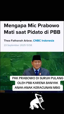 mic nya pak Prabowo dimatikan PBB#mbg 
