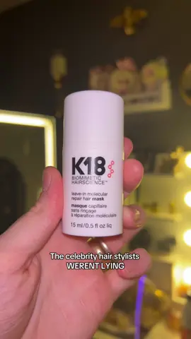 I have been avoiding this price tag for like 3 years but I’m SO glad I finally tried it! Game changer! #k18 #chemicaldamage #damagedhair 