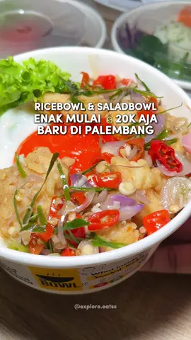 Edisi #supportUMKM tapii jujurr ini enak bgtt??!!😭🤏🏻🔥 yakin nih ownernya jagoo masakkk huaaa, mumerr jugaa inii guyss 🥳✅ jann lupa cobainnn ygy!! #genz #fyp #kulinerpalembang #ricebowl 