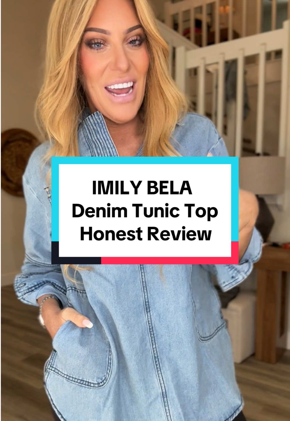 My leggings found their soulmate 💕 #tunic #tunictop #denim #denimtop #denimyourway 