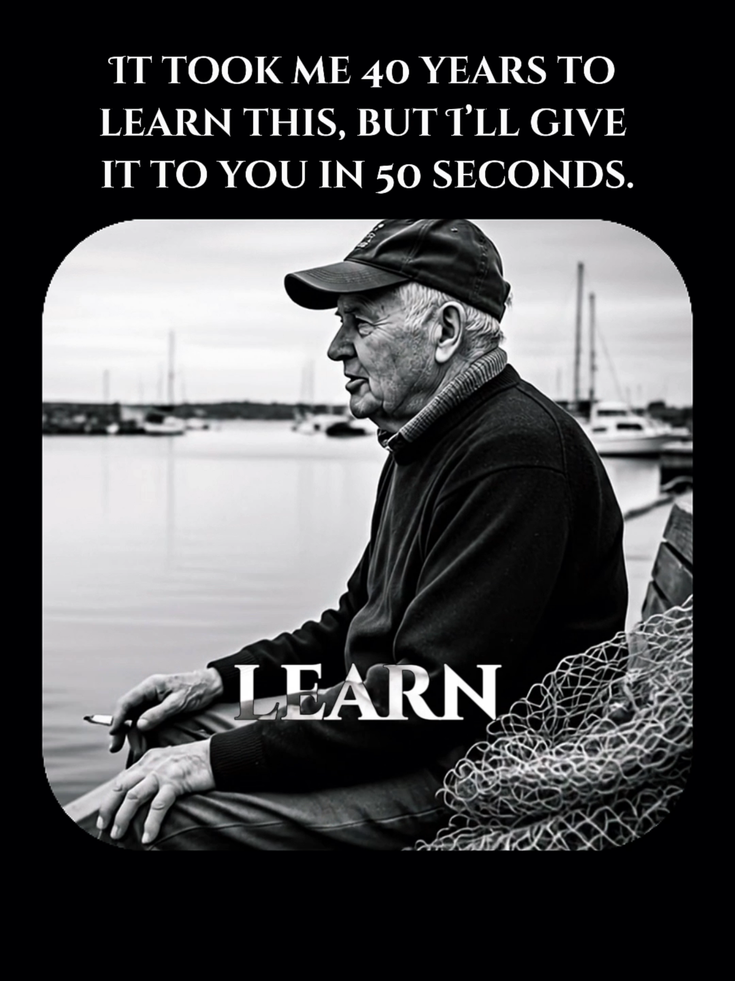 It took me 40 years to learn this, but I’ll give it to you in 50 seconds. #motivation #quotes #highqualitycontent