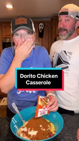 Dorito Chicken Casserole 😋 #calebandheather #couple #couplegoals #marriage #couplegoals #funny #food #Recipe #cook #foryou #fyp 