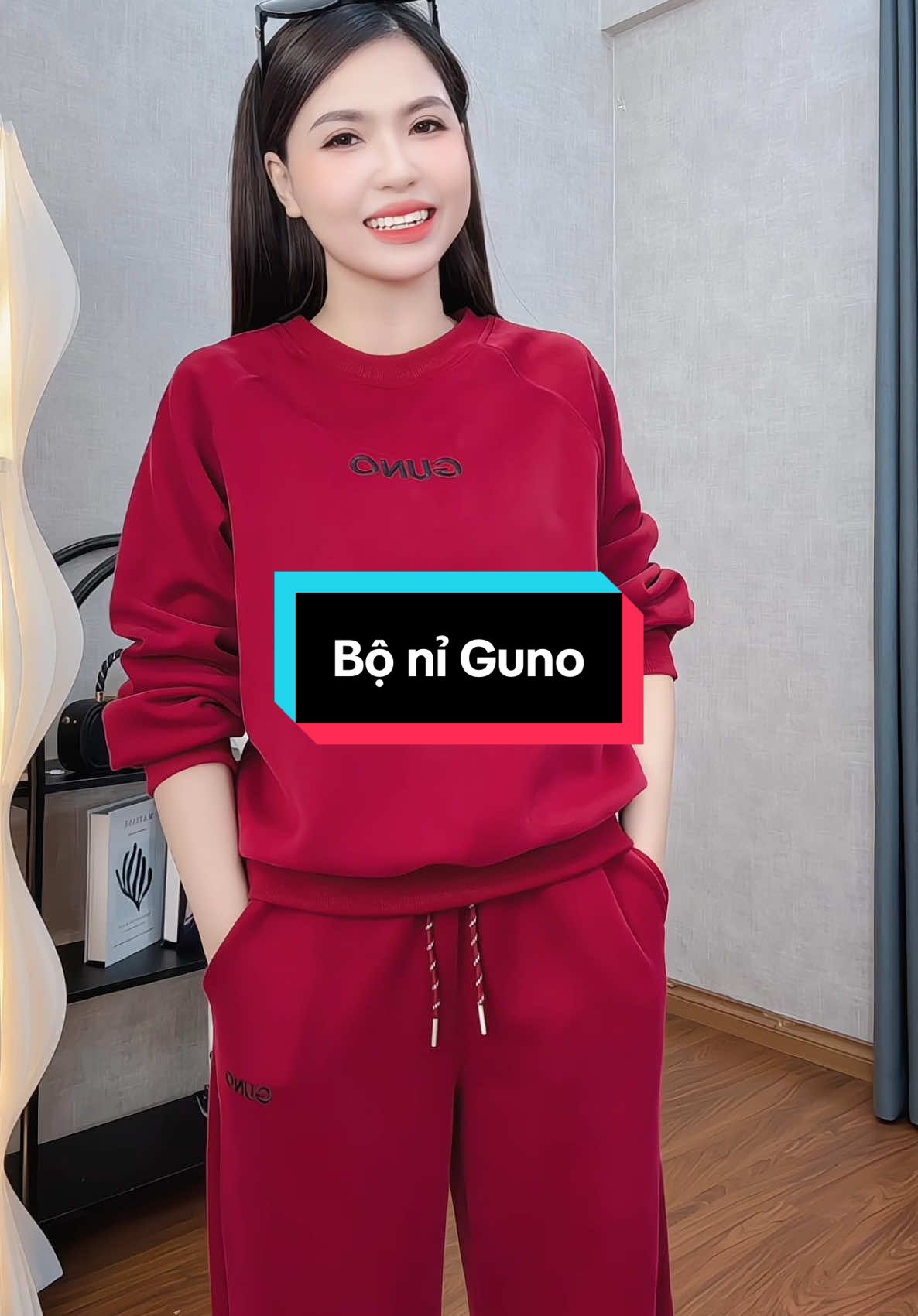 Bộ nỉ Guno quần suông chất nỉ đẹp mê ce ạ #tranghaycuoi #boninu #boniquansuong #boniguno 