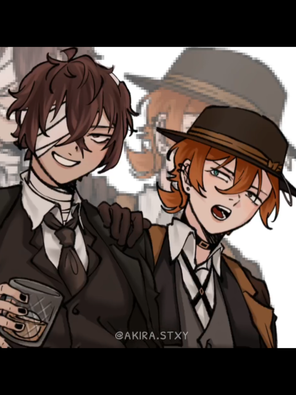 I have a love-hate relationship with lip syncing. also I accidentally made dazai a little buff rather than malnourished like he's meant to be #bungoustraydogs #dazai #chuuya #soukoku #fypシ 