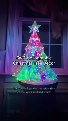 The fact that this hollographic tree can change colors with my mood is  🔥🎄 @QVC, Inc #hollographic #christmastreedecoration #christmasdecor #tiktokshopfalldealsforyou #tiktokshopfinds 