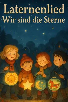 Laternenlied - Wir sind die Sterne — Sing mit 🎤🎶  #sanktmartin #laternenumzug #kinder #laternen 