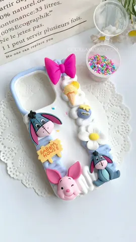 Asmr making Eeyore decoden phone case order #phonecasediy #diyphonecase #winniethepooh #kawaiiaesthetic #handmadephonecase 