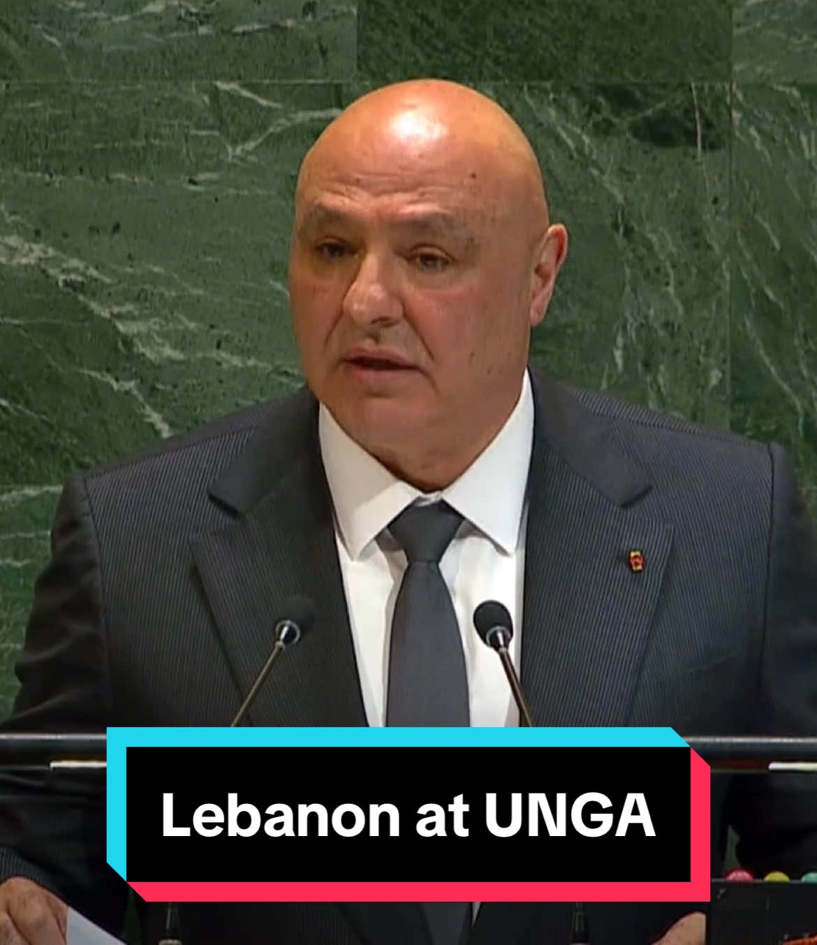 In his speech at the United Nations General Assembly, Lebanon's President Joseph Aoun highlighted the role of #UNIFIL, the @UN Interim Force in #Lebanon, in achieving lasting peace and stability in the country.  @UNIFIL Peacekeepers 