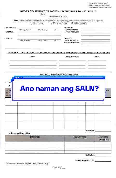 Pag-usapan natin ang SALN