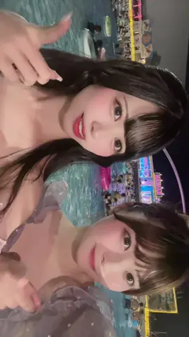 @みぃなちゃんとよみランのナイトプール行ってきた🩵 #ilife #よみうりランド #ナイトプール #おすすめ 