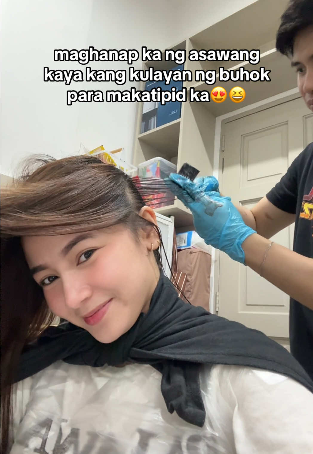 Infairness pwede na!🤭😍 #haircolor #newhaircolor #foryou #fyp 