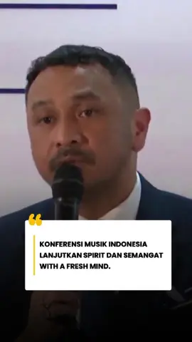Konferensi Musik Indonesia  lanjutkan spirit dan semangat with a fresh mind!  #KMI2025 #KonferensiMusikIndonesia #SatuNadaDasar #PemajuanKebudayaan #SetahunBerdampak 