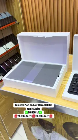 Tablette Mac pad air 1tera 1000GB ram16 2sim  ✅60.000fcf✅ ☎️77-816-32-71.☎️78-816-32-71☎️